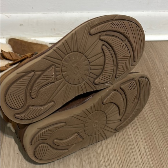 Women's Brown Shearling Boots - Picture 4 of 4